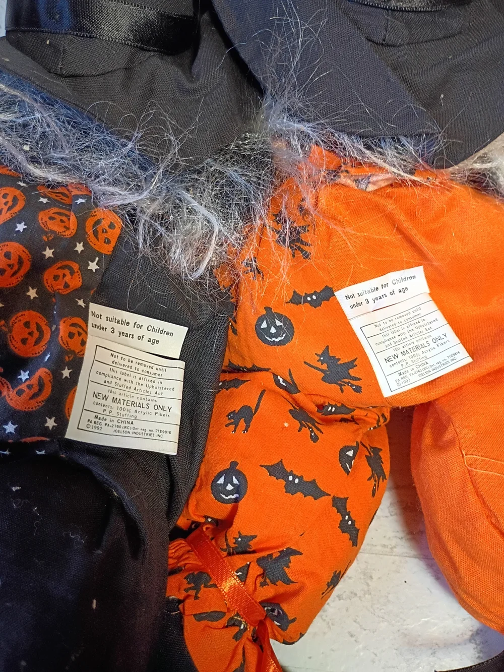 Vintage Granny Witch Halloween Self Sitter Beanie Plush Stuffed Soft Doll Toy